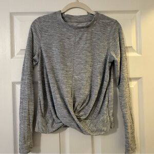 Old Navy Active Heather Gray Long Sleeve Women's Top